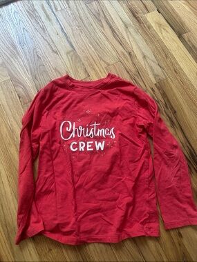 Kids Red "Christmas Crew" Long Sleeve Shirt